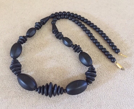 Antique Victorian French Jet Necklace - Etsy