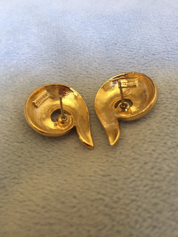 Vintage Trifari earrings Paisley Swirl earrings f… - image 4