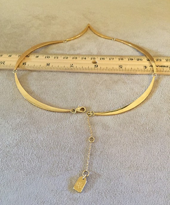 Vintage Ralph Lauren Collar Chevron necklace Arti… - image 9