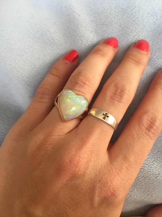 Opal heart hotsell ring