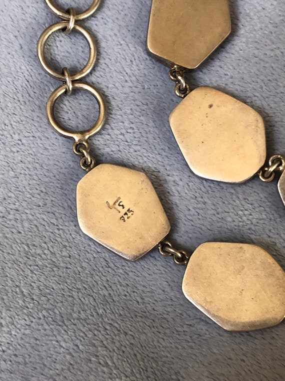 Statement Necklace Handmade Sterling Silver multi… - image 3