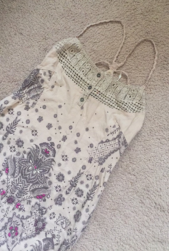 Vintage Beautiful Linen and Cotton Boho Dress