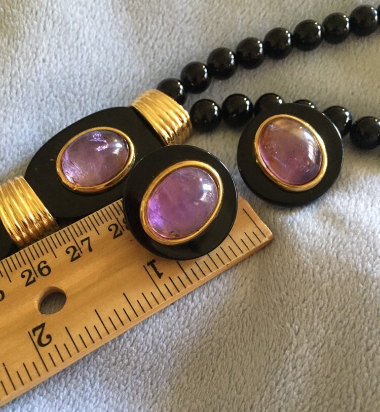 Vintage Italy Haute Couture Francesca Romana Bijoux Glass Necklace