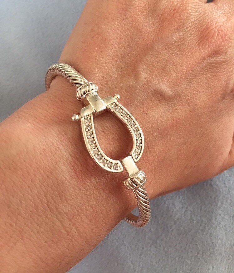 ブレスレット WILLIE and DUFFY Horseshoe bangle silver 925 handmade 61jZwvBUoML._SY300_QL30_.jpg