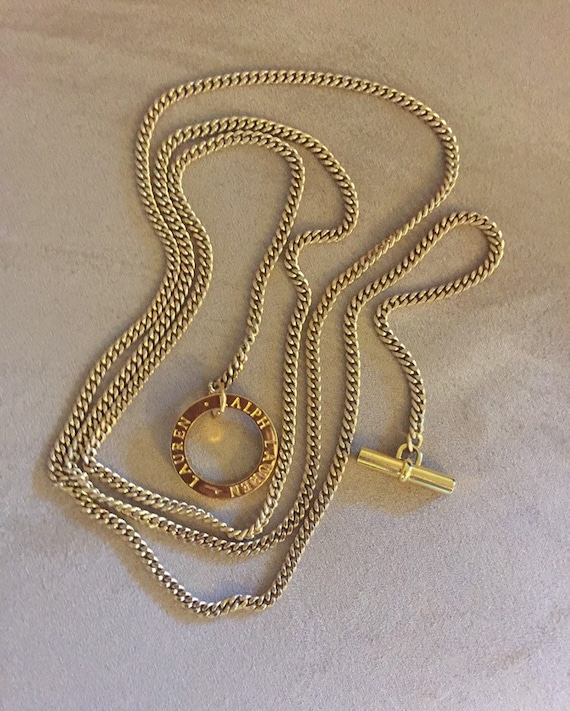 Vintage Ralph Lauren Chain Necklace Belt Toggle Clasp Multi wear 58 Etsy Canada