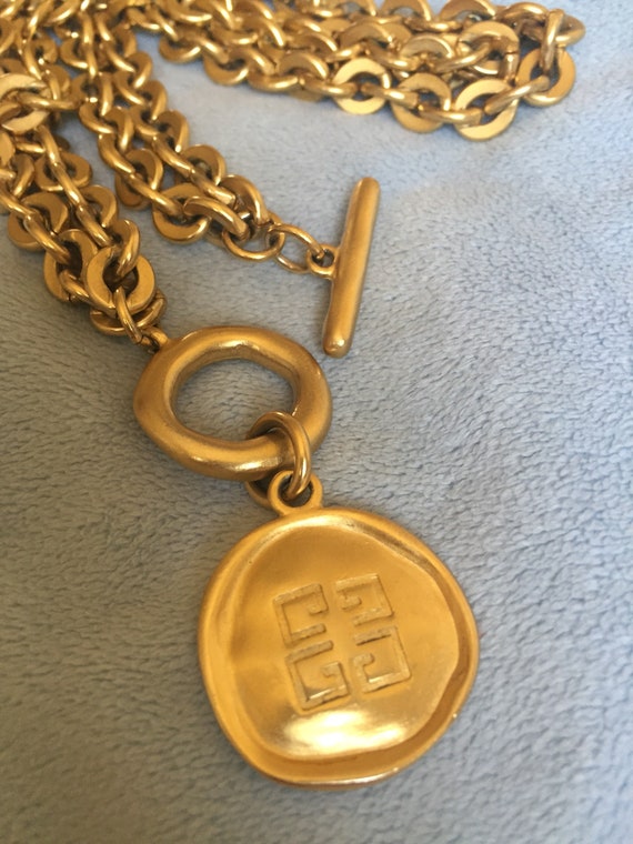 Givenchy Runway Couture matte Gold Toggle Necklac… - image 4