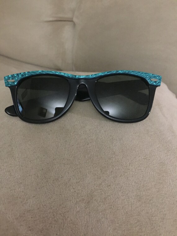 B&L RayBan Glasses USA Wayfarer Turquoise Black - image 5