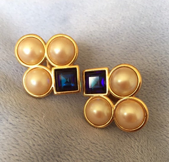 Gorgeous YSL Yves Saint Laurent gripoix Earrings … - image 1