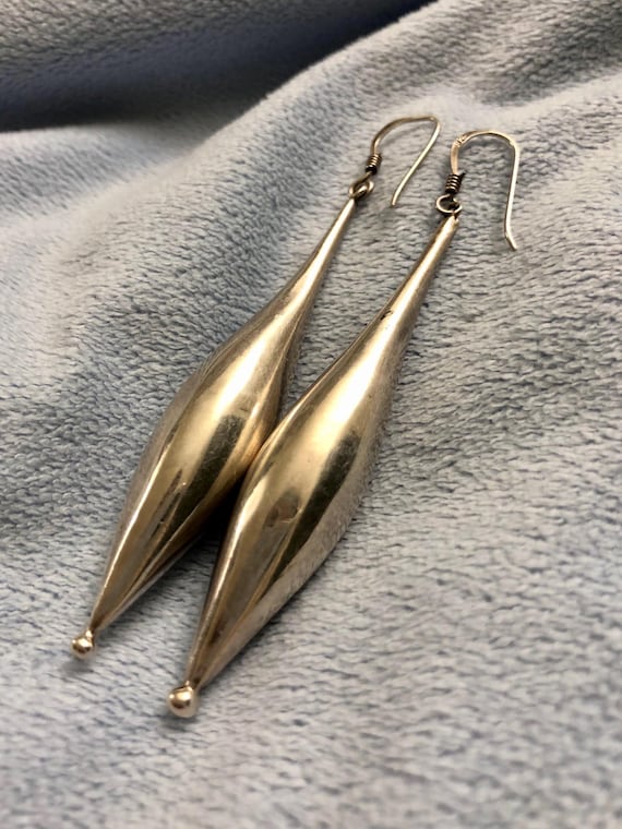 MCM Solid Sterling Whimsical Cone Earrings - image 1