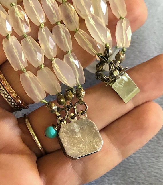 Art Deco Translucent Agate Necklace Individually … - image 8