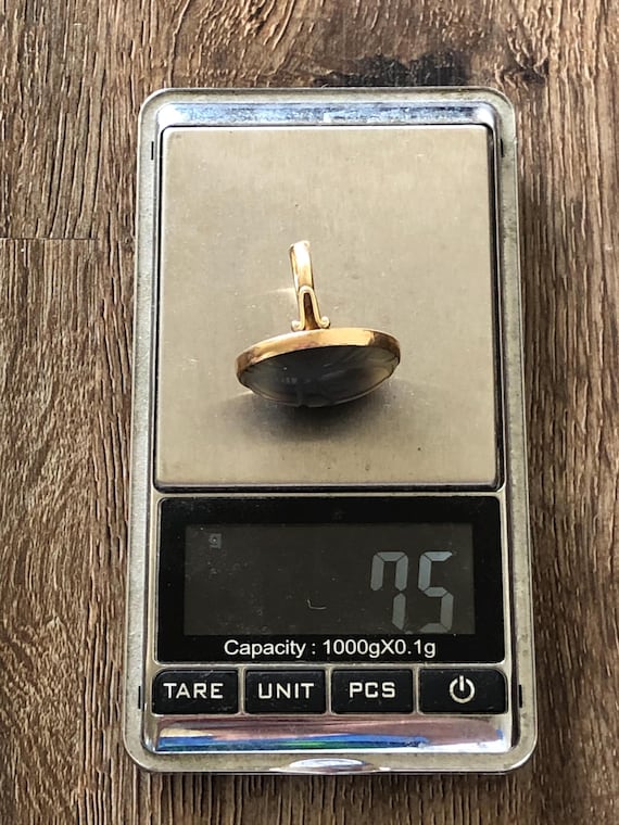 Art Deco Translucent Gray Lavender Chalcedony Car… - image 15