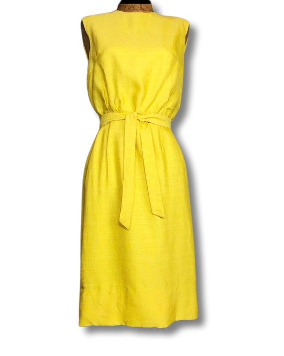 Mad man wiggle Shift Dress 1960s Gay Gibson Yello… - image 7