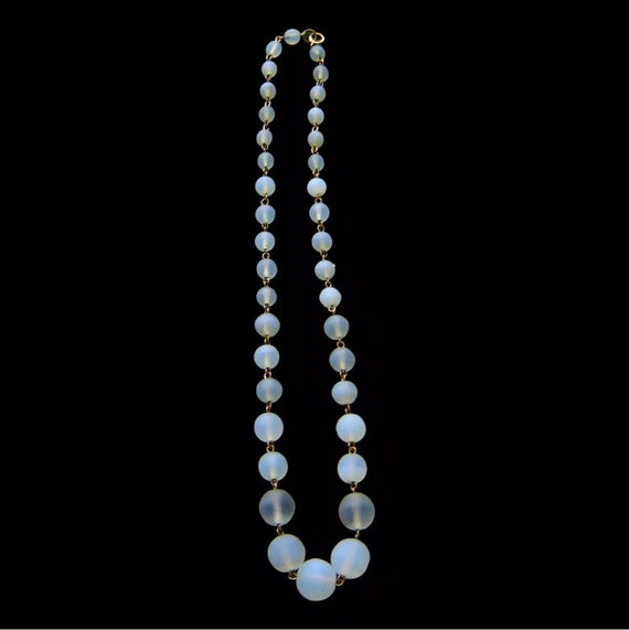 Art Deco Round graduated Opalite Opalescent neckl… - image 5