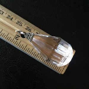 Genuine Rock Crystal Large Art Deco Pendant