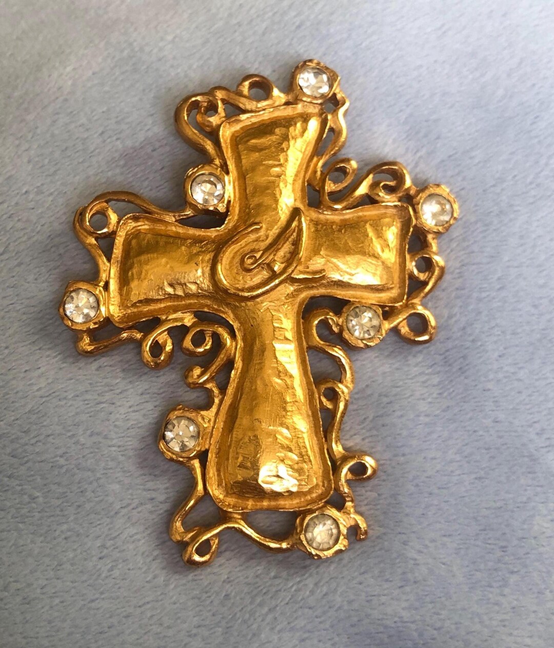 Unisex Christian Lacroix Bijoux Massive Jeweled Signed CL Logo