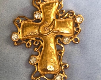 Vintage Christian Lacroix Gold Heart Brooch - Etsy
