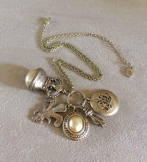 Buy Vintage Ralph Lauren RLL 5 Fobs Chain RLL Charm Necklace Online in  India - Etsy