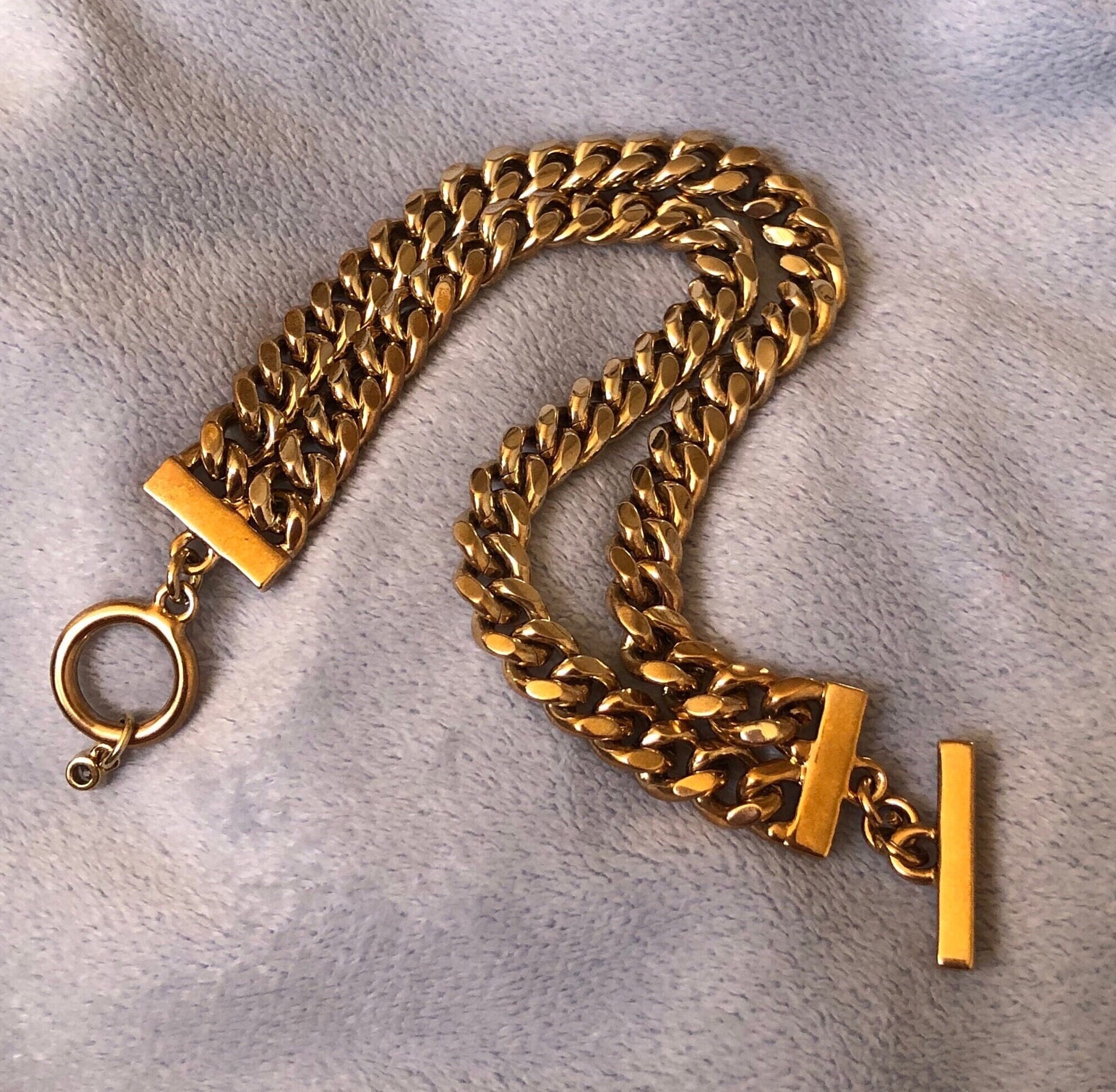 【VINTAGE HOLLYWOOD】Prism Chain Bracelet_VH2533BR070M GOLD POSEY CURB CHAIN BRACELET - JBFLX00133