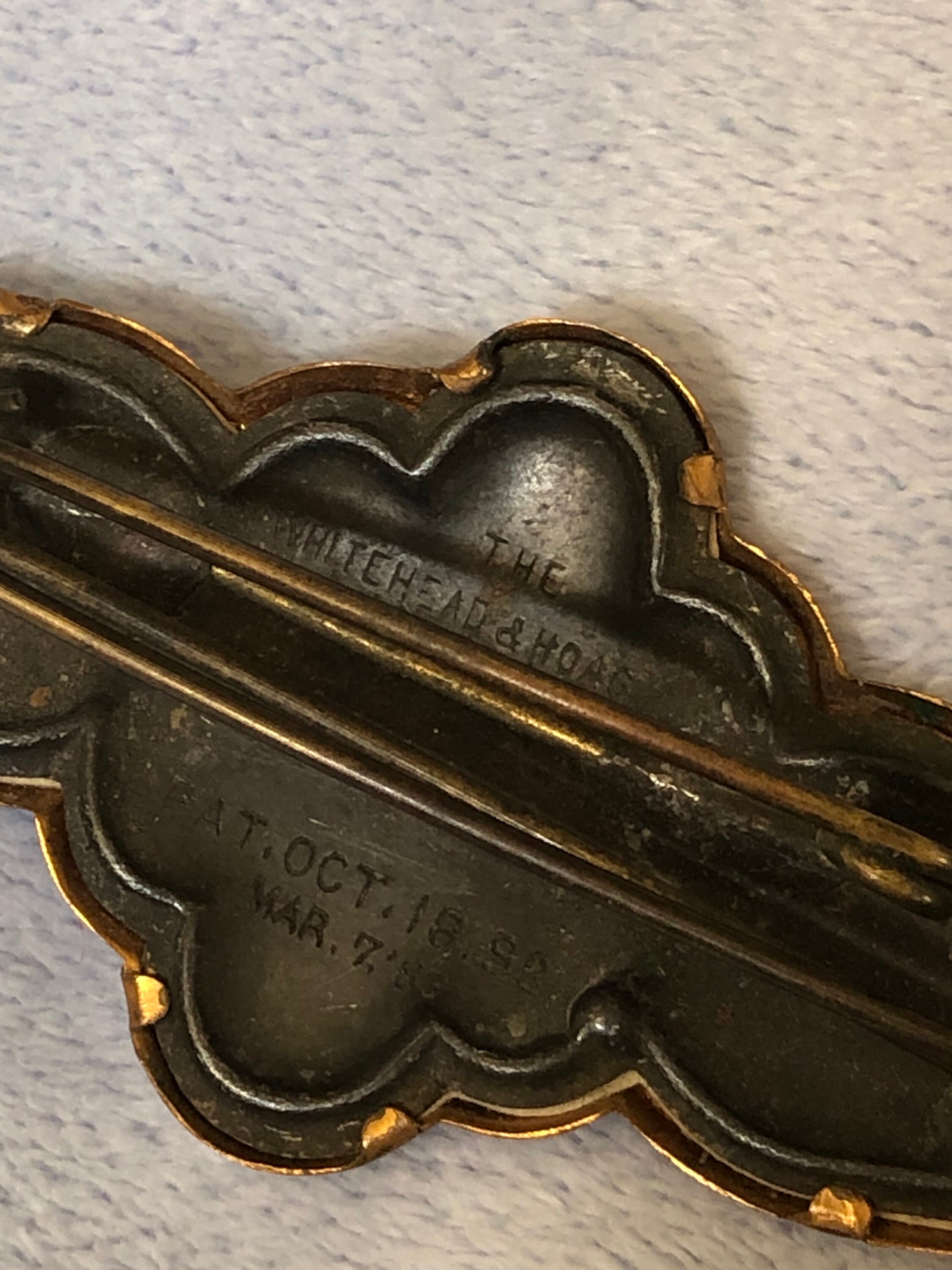 1892 Antique Whitehead & Hoag Co. Celluloid Pin Brooch - Etsy 1892 Antique Whitehead & Hoag Co. Celluloid Pin Brooch - Etsy