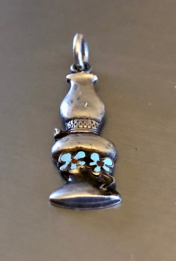 Oil Lamp Lantern Charm Sterling Silver Oil Lamp Lantern Charm Sterling Silver
