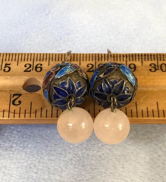 Art Deco Chinese Export Enamel Silver Orb Rose Qu… - image 4