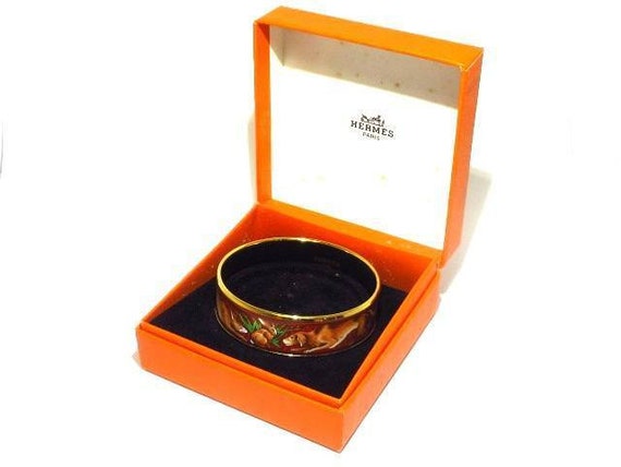 Retired authentic HERMES Enamel Rabbit Bangle Bra… - image 4