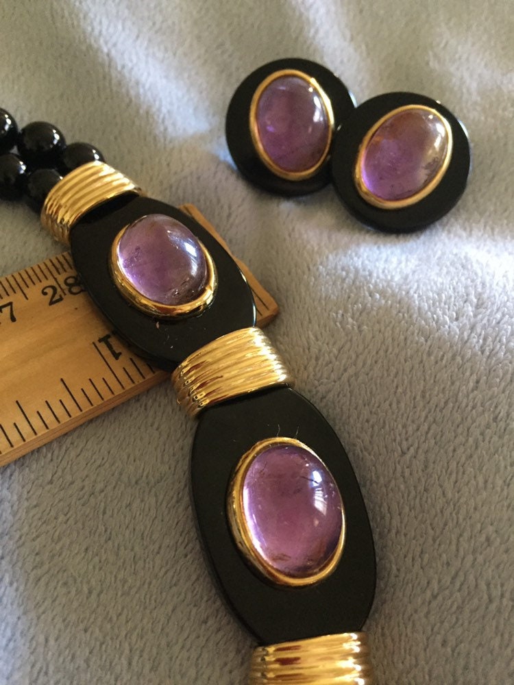 Vintage Italy Haute Couture Francesca Romana Bijoux Glass Necklace