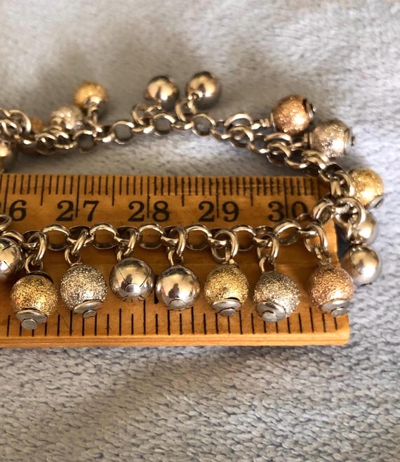 Textured and Solid Sterling Orb Charm Bracelet mu… - image 7