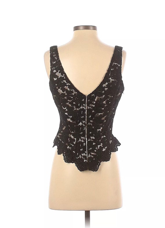 Vintage Gigi Clark 1990s Black Lace Bustier black… - image 3