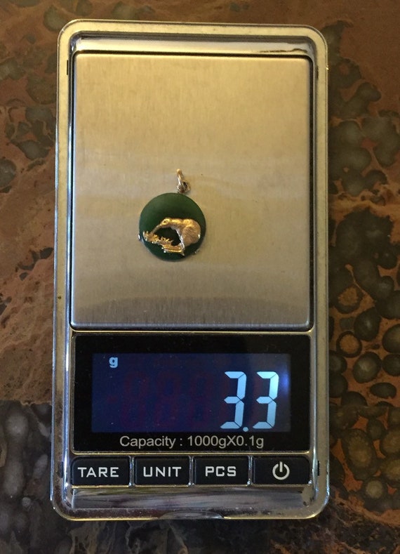 Rare Antique 1910 kiwi Bird Pendent Charm 9ct sol… - image 6