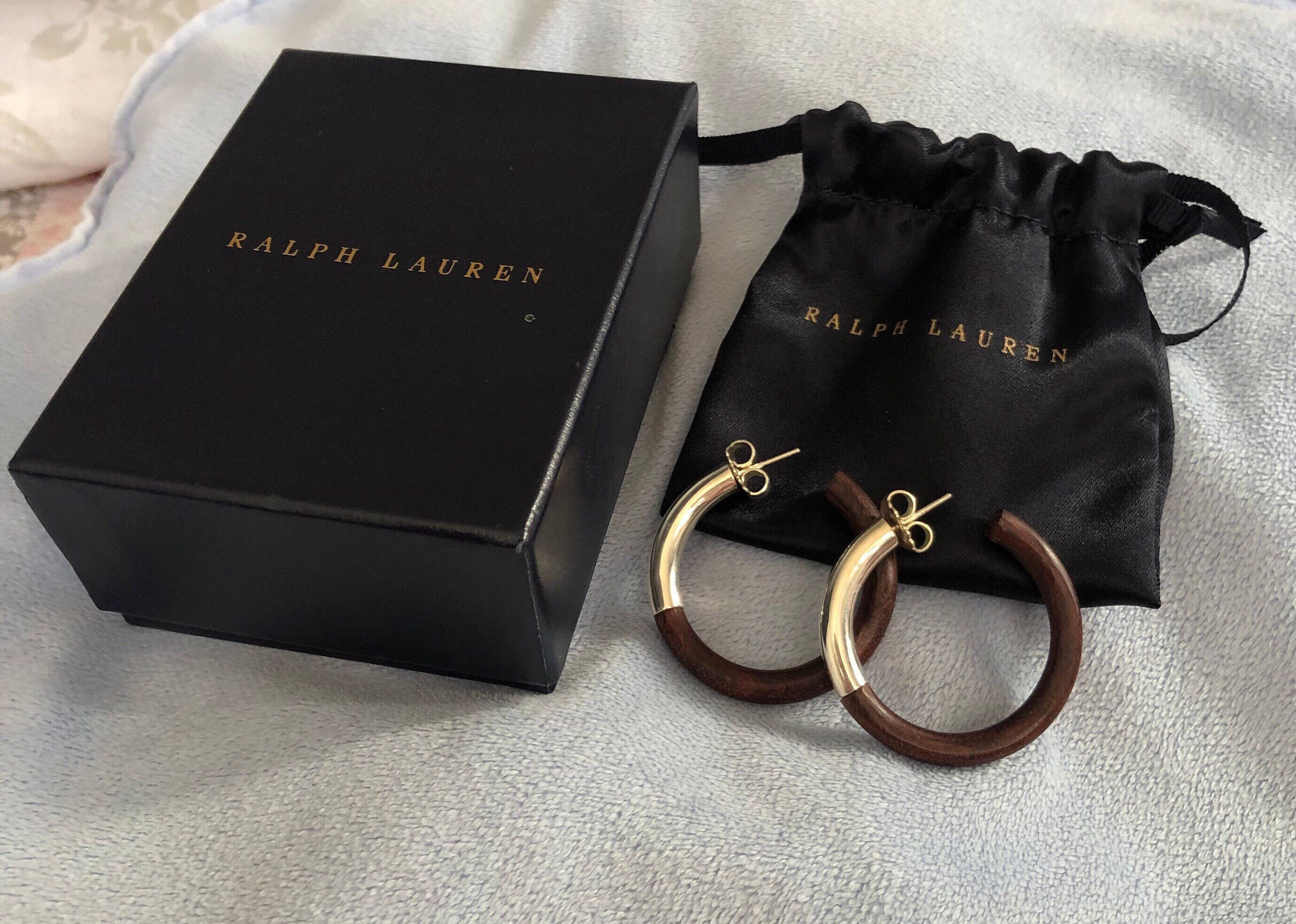 未使用】Ralph Lauren スターリングシルバー ハギーピアス箱付