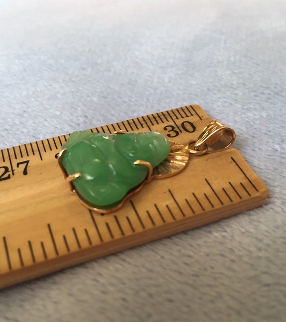Ciondolo Buddha In Giada Di Grado A Yigedan - 24K, Regalo Elegante Per Compleanni, Anniversari E San Valentino