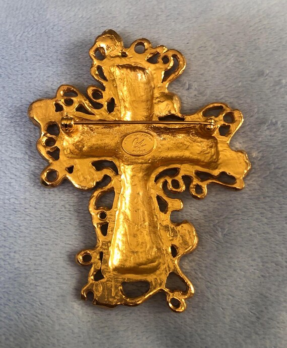 Unisex Christian Lacroix Bijoux Massive Jeweled Signed CL Logo