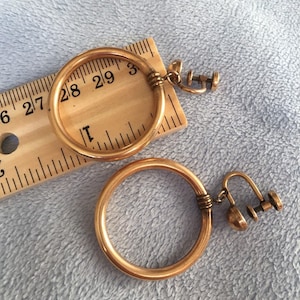 1940&#39;s 12K Gold Filled Dangle Hoops vintage Earrings