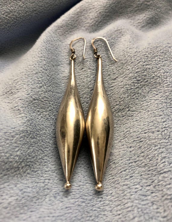 MCM Solid Sterling Whimsical Cone Earrings - image 2