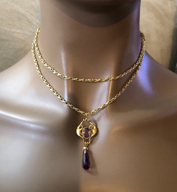 Antique Gorgeous Lavaliere Necklace W/Specialty 32