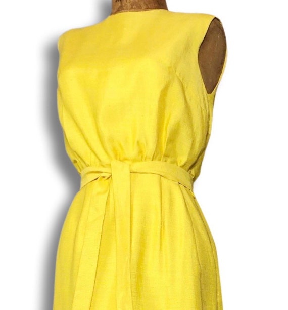 Mad man wiggle Shift Dress 1960s Gay Gibson Yello… - image 1