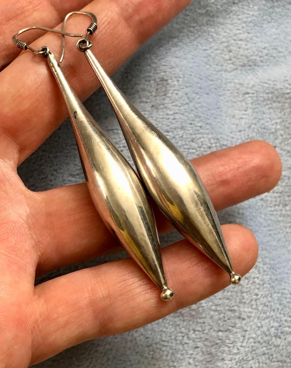 MCM Solid Sterling Whimsical Cone Earrings - image 4