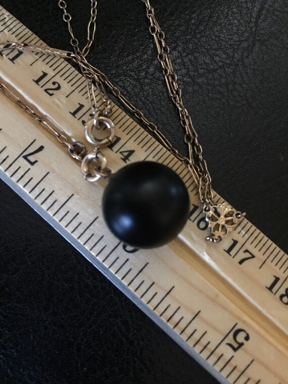 Victorian French Jet Orb Necklace - image 8