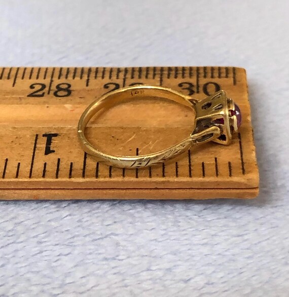 Victorian 14K Solid Gold Ruby Ring Child's Ring S… - image 5