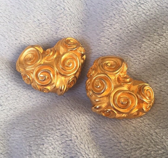 Vintage Givenchy Earrings Heart & Roses Cluster C… - image 6