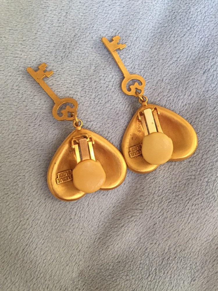 ◆VINTAGE HOLLYWOOD◆ Porte Love Lock Earrings VH2379EA001B Love Lock Earrings - Etsy
