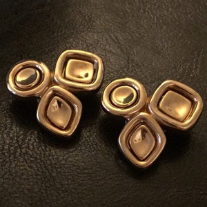 Vintage Givenchy earrings Geometric Pebble Clip on earrings