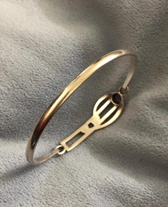 Deco Ivy Amethyst Solid Sterling Wrap Cuff Bangle… - image 7