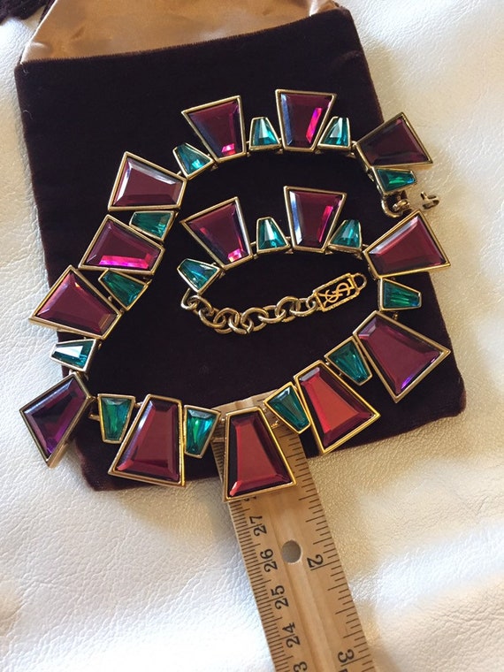 Rare Vintage Yves Saint Laurent gripoix Necklace … - image 7