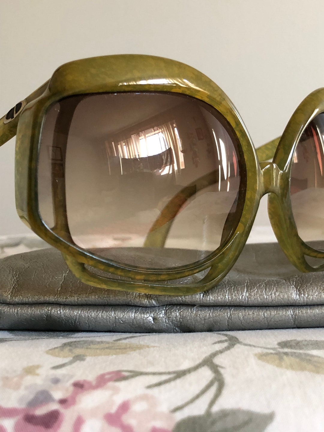 Vintage CHRISTIAN DIOR 2026-50 Optyl Jade Frame Sunglasses W