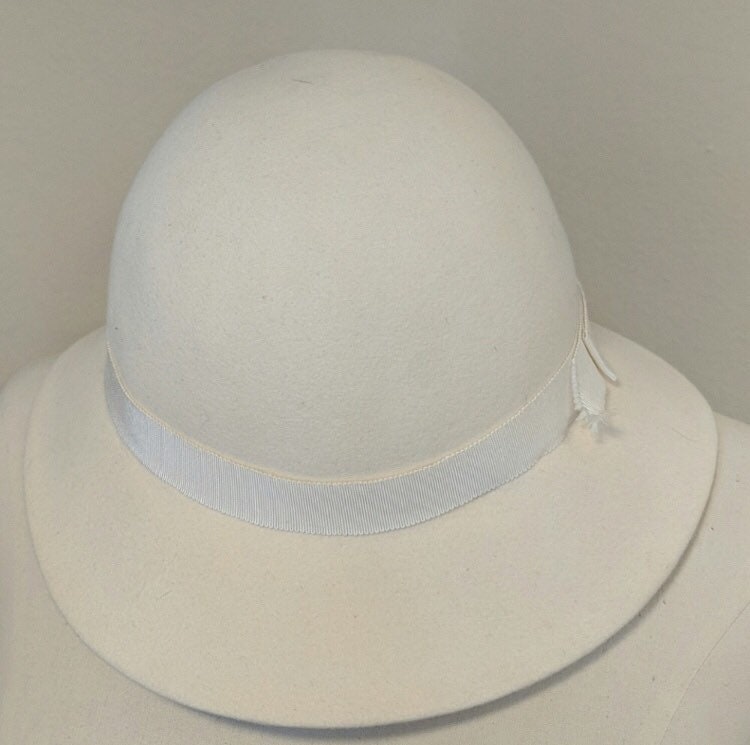Rare Louise Brooks Inspired Art Deco YSL Fedora Yves Saint