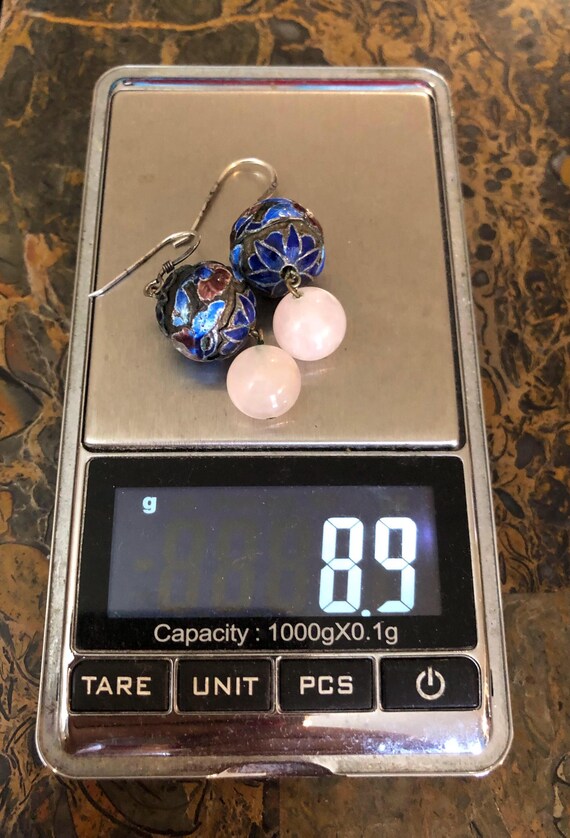 Art Deco Chinese Export Enamel Silver Orb Rose Qu… - image 6