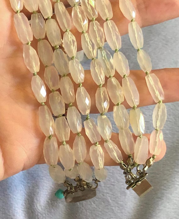 Art Deco Translucent Agate Necklace Individually … - image 7