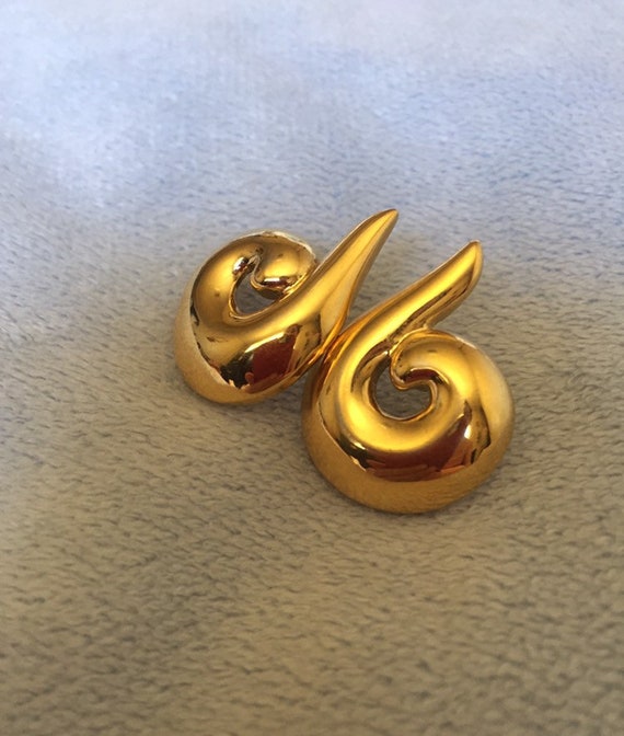 Vintage Trifari earrings Paisley Swirl earrings f… - image 2